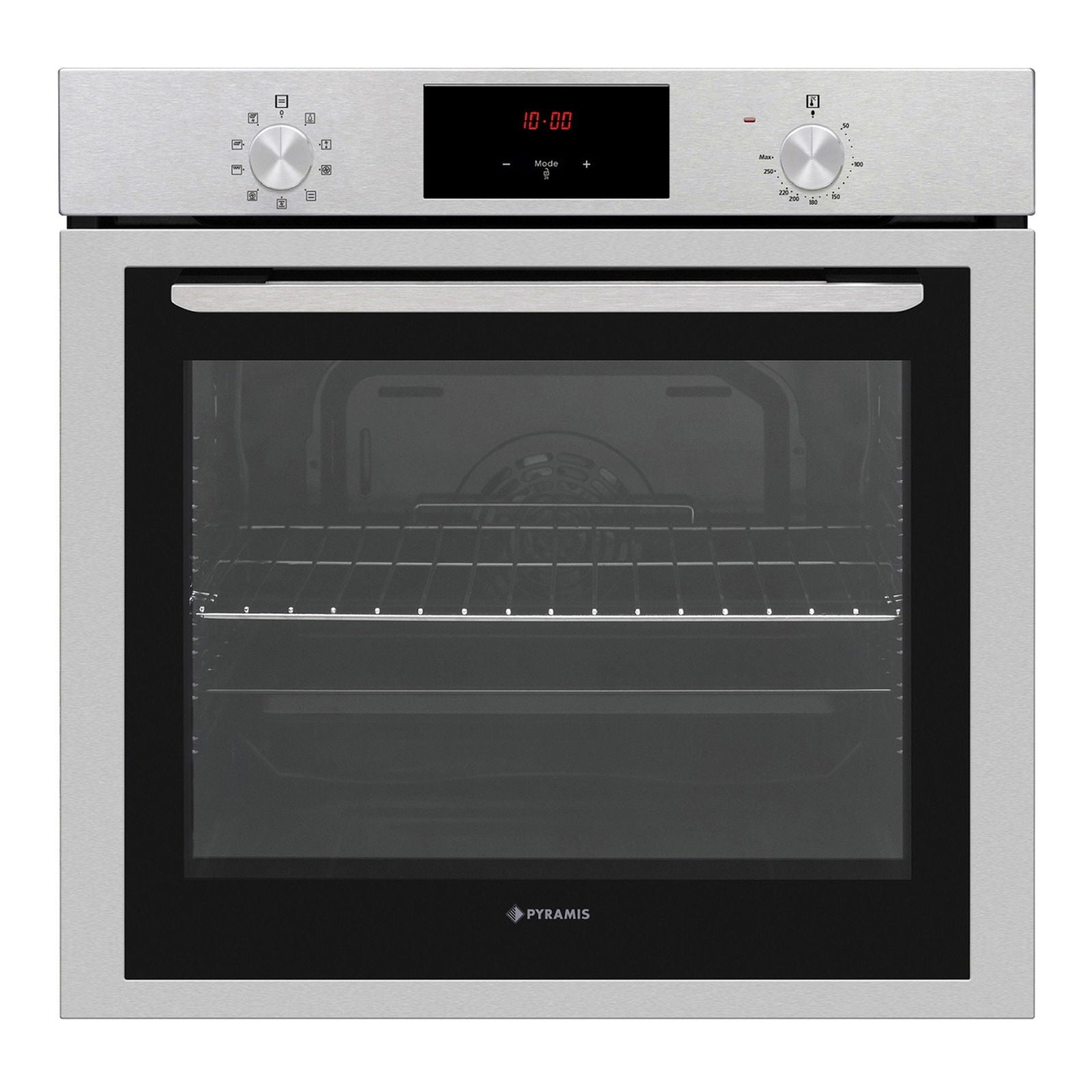 Cuptor electric Pyramis 6OIN BO173V Inox, 9 functii, clasa A, 78 litri, timer electronic, butoane rotative - EpicHome.ro