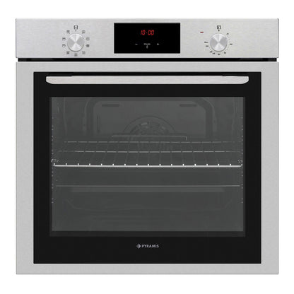 Cuptor electric Pyramis 6OIN BO173V Inox, 9 functii, clasa A, 78 litri, timer electronic, butoane rotative - EpicHome.ro
