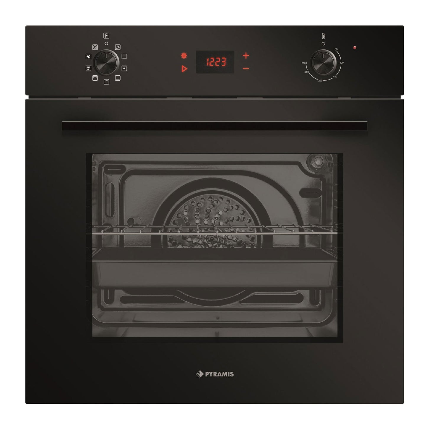 Cuptor electric Pyramis 731065 PKLED, 9 functii, clasa A, 73 litri, Soft Close, timer electronic, butoane retractabile - EpicHome.ro