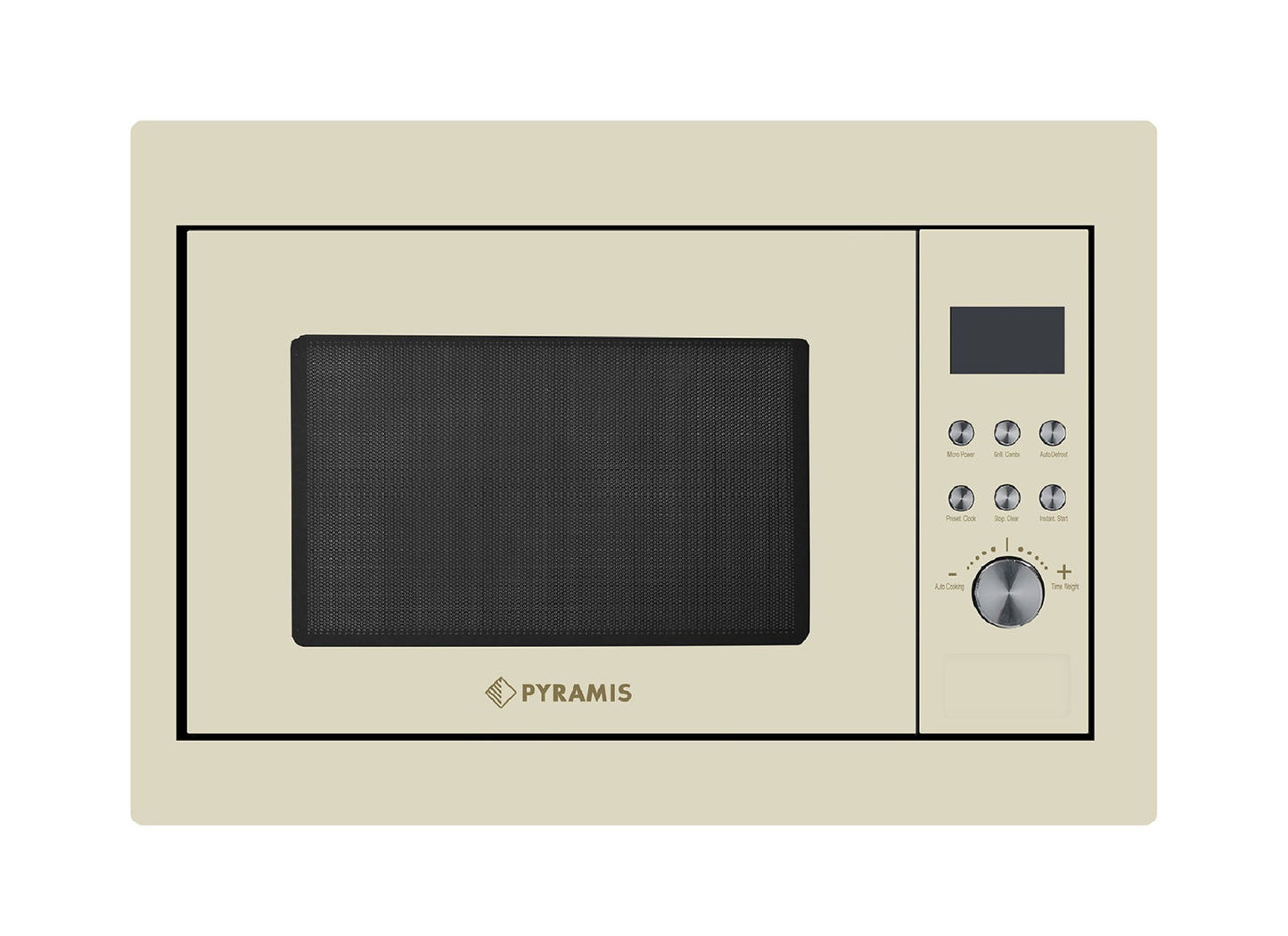 Cuptor microunde incorporabil Pyramis 30UG Beige, 30 litri, 1000 W, 8 func?ii automate, 594x457x398mm - EpicHome.ro