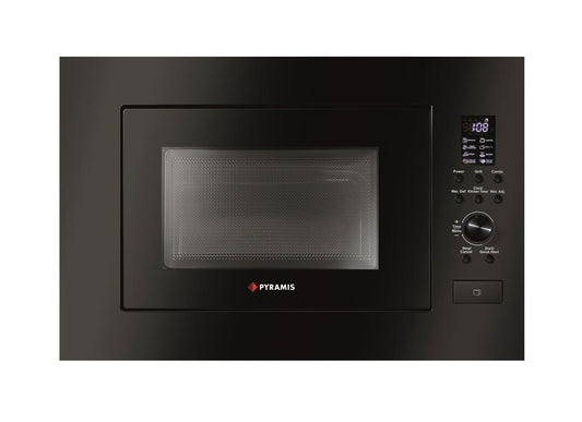 Cuptor microunde incorporabil Pyramis 30 Black, 23 litri, 900 W, 8 func?ii automate, 595x390x395mm - EpicHome.ro