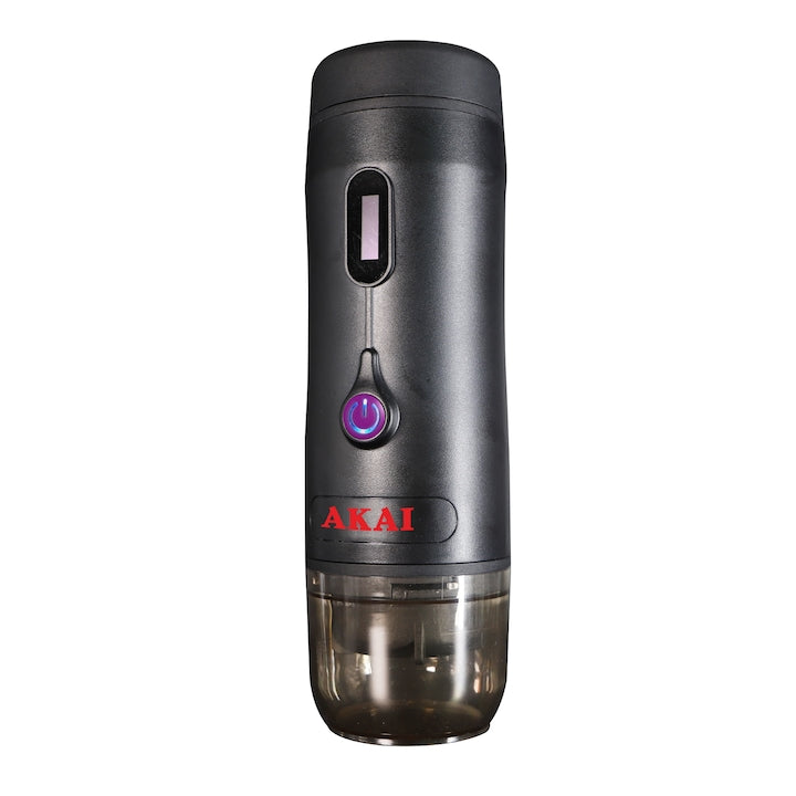 Espressor Portabil AKAI, 15 bar, rezervor 50 ml, baterie reincarcabila, afisaj digital, Negru - EpicHome