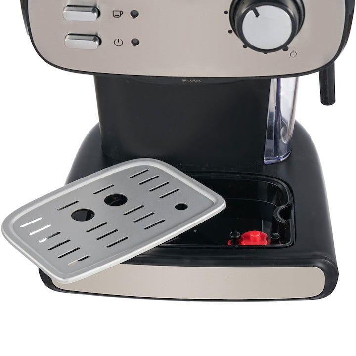 Espressor manual Heinner Black Boquette HEM-1100BKX, 850W, 15bar, Negru/Inox - EpicHome