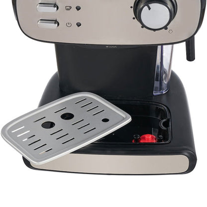 Espressor manual Heinner Black Boquette HEM-1100BKX, 850W, 15bar, Negru/Inox - EpicHome