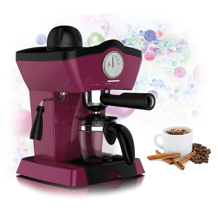 Espressor manual Heinner Charm HEM-200BG, 800W, 250ml, 3.5 bar, Visiniu - EpicHome