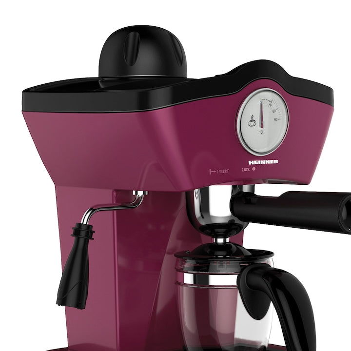 Espressor manual Heinner Charm HEM-200BG, 800W, 250ml, 3.5 bar, Visiniu - EpicHome