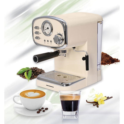 Espressor manual Heinner HEM-1100CR, 1100 W, 15 Bar, 1.25 L, Crem - EpicHome