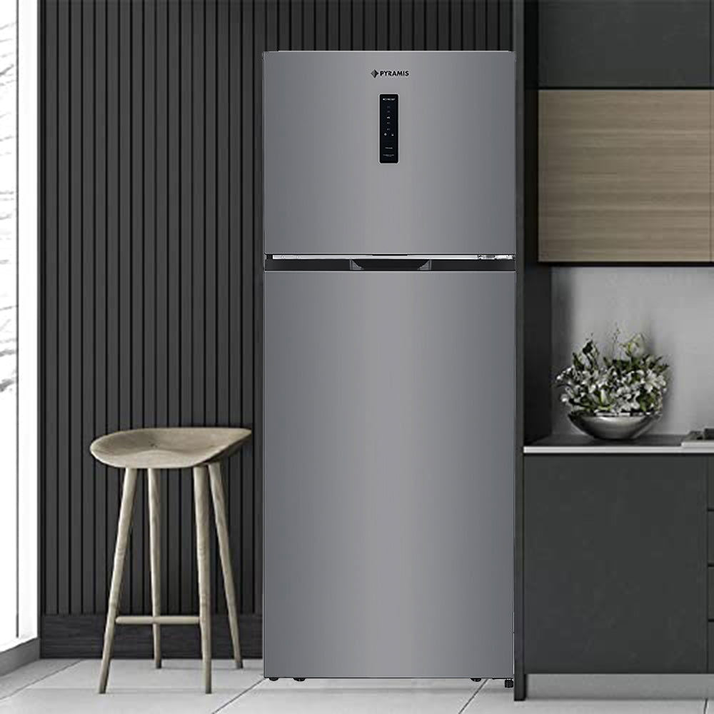 Frigider cu doua usi Pyramis FSP 178 Inox, Inverter, total NO FROST, clasa E, capacitate totala 415 litri - EpicHome.ro