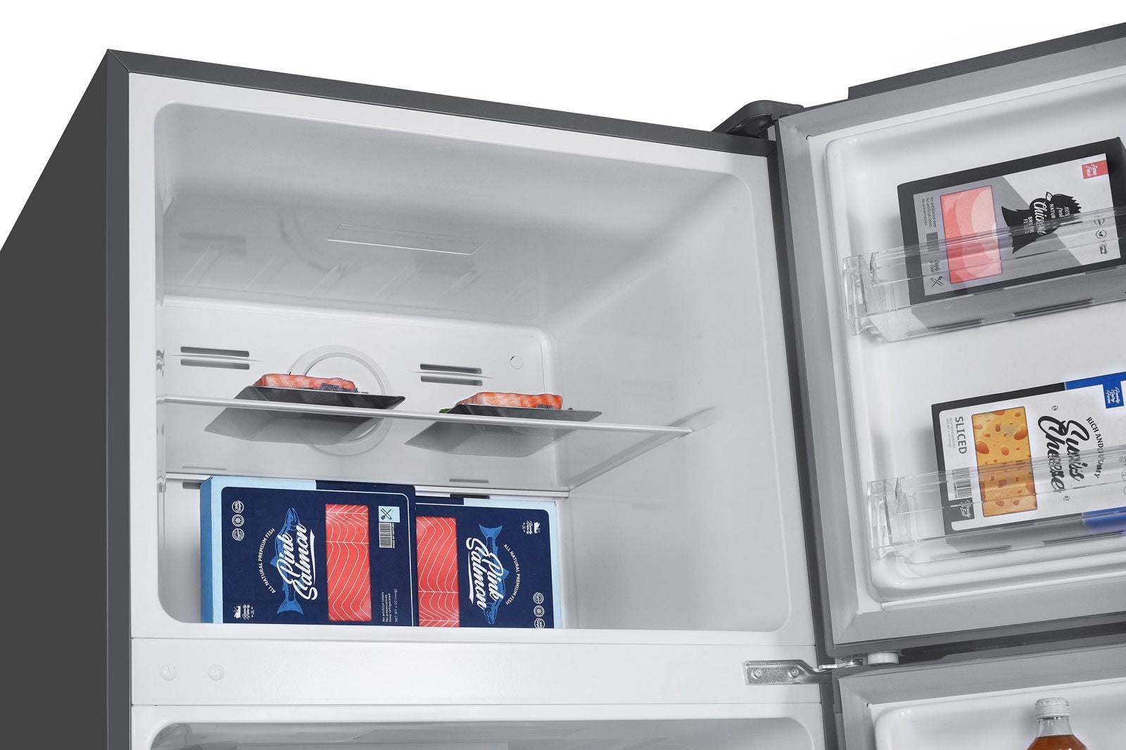 Frigider cu doua usi Pyramis FSP 178 Inox, Inverter, total NO FROST, clasa E, capacitate totala 415 litri - EpicHome.ro