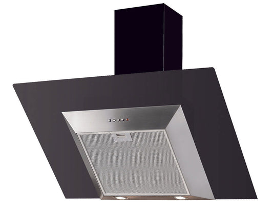 Hota decor Pyramis AFFIUSO KA160, 1 motor turbo, sticla fumurie si inox, 440m³h - EpicHome.ro