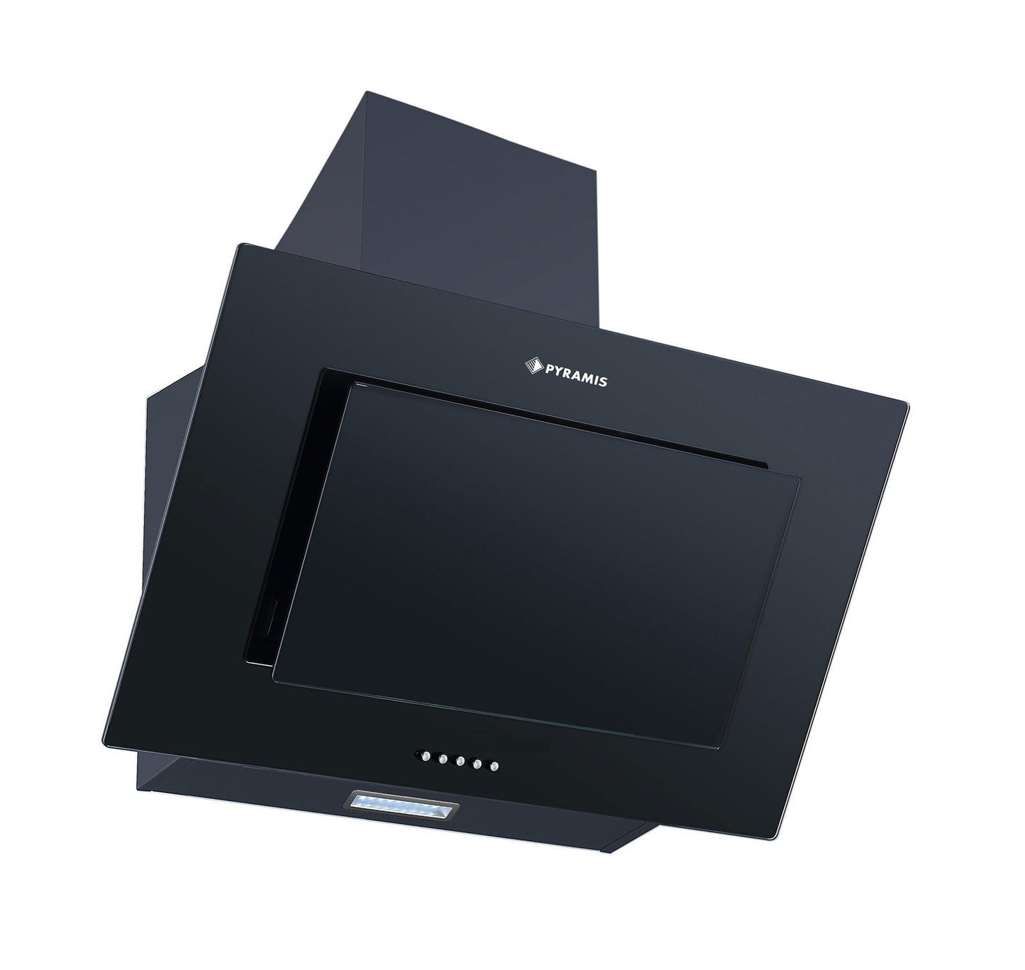 Hota decor Pyramis ATD60350B Black Glass, 1 motor, butoane push-pull, 276m³h - EpicHome.ro