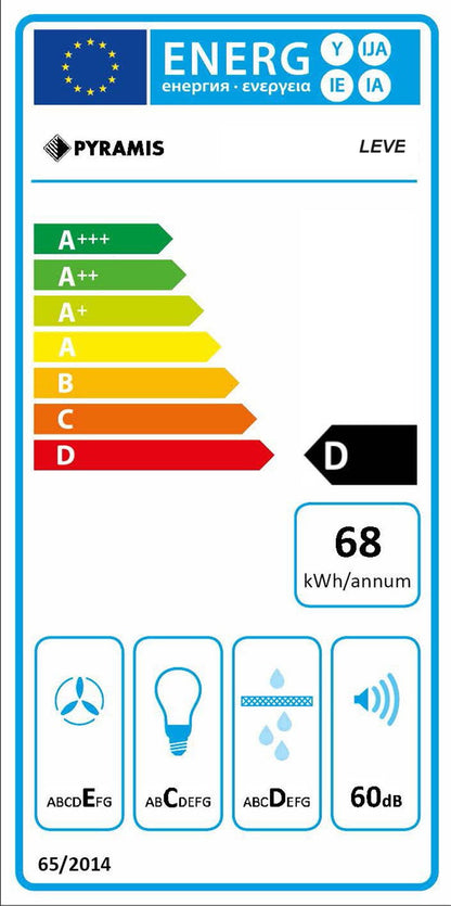 Hota decor Pyramis LEVE, 1 motor, INOX, butoane pivotante, 379m³h - EpicHome.ro