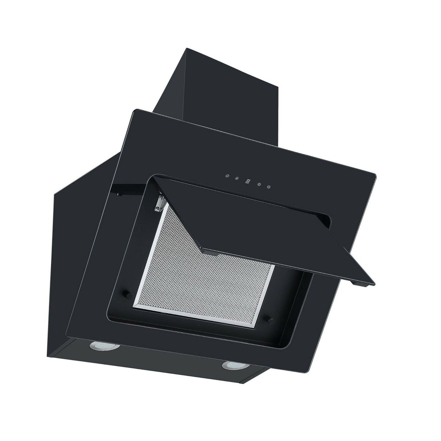 Hota decor Pyramis MAGIC Black Glass, 1 motor turbo, Touch control, 625m³h - EpicHome.ro