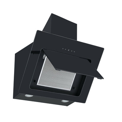 Hota decor Pyramis MAGIC Black Glass, 1 motor turbo, Touch control, 625m³h - EpicHome.ro