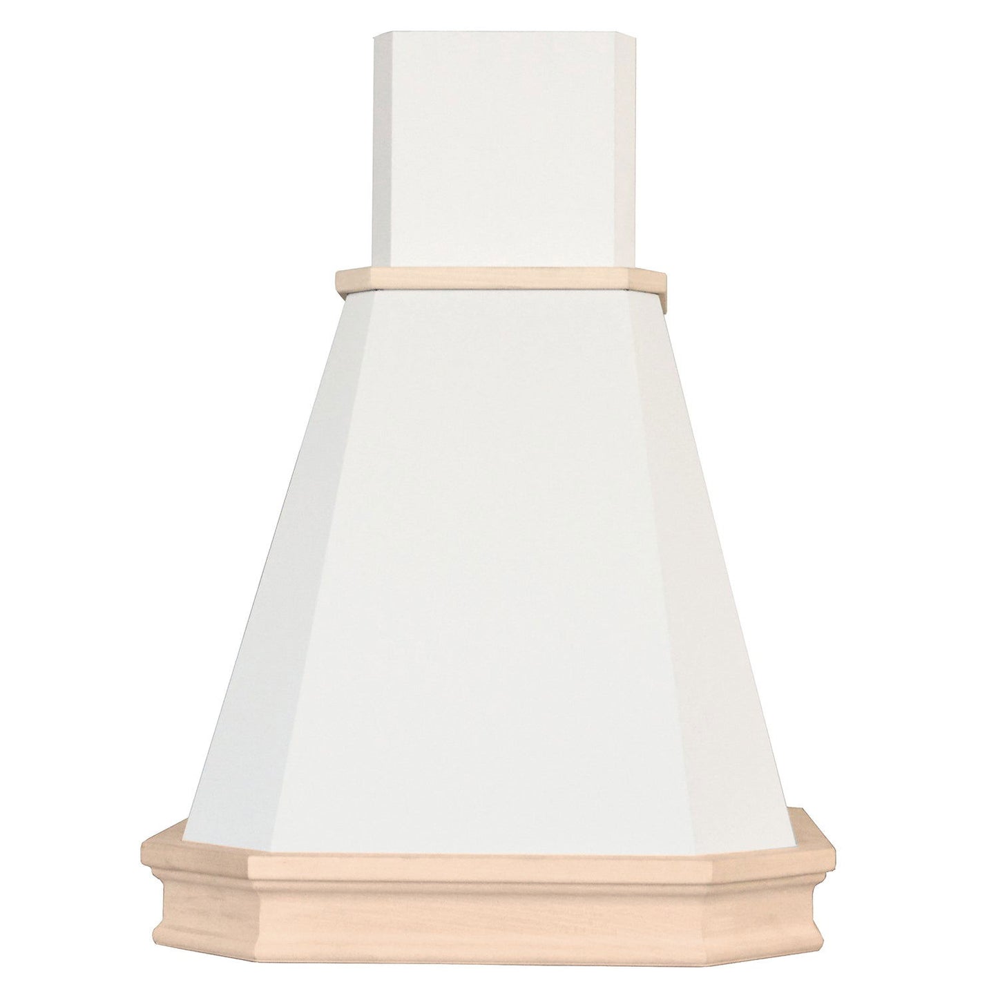 Hota decor Pyramis Rustic Chimney ELITELINE, 1 motor turbo, finisaj bej & lemn natur, 368m³h - EpicHome.ro