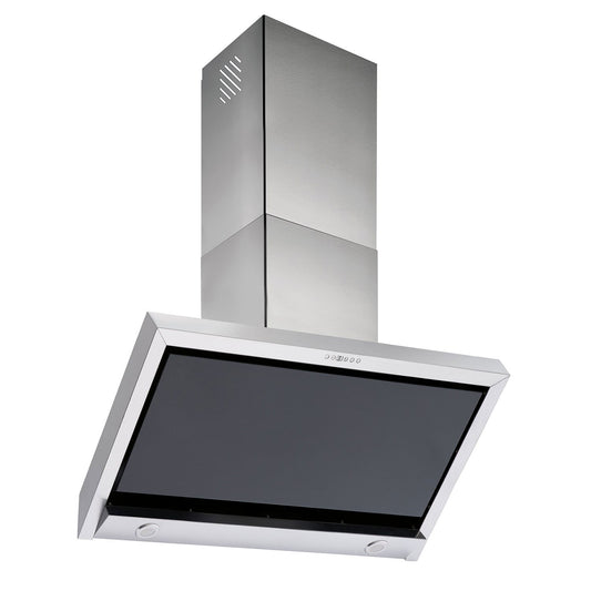 Hota decor Pyramis SPECIETO, 1 motor turbo, sticla neagra si inox, 700m³h - EpicHome.ro