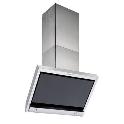 Hota decor Pyramis SPECIETO, 1 motor turbo, sticla neagra si inox, 700m³h - EpicHome.ro