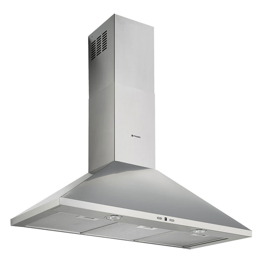 Hota decor Pyramis Square Plus Chimney, 1 motor turbo, Inox, control electronic, 600m³h - EpicHome.ro