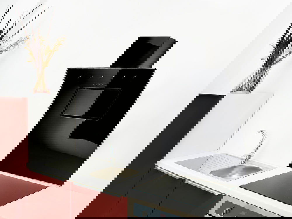 Hota design Pyramis KA8250 Black Glass, 1 motor turbo, Touch Control, 645m³h - EpicHome.ro