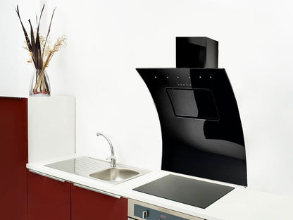 Hota design Pyramis KA8250 Black Glass, 1 motor turbo, Touch Control, 645m³h - EpicHome.ro