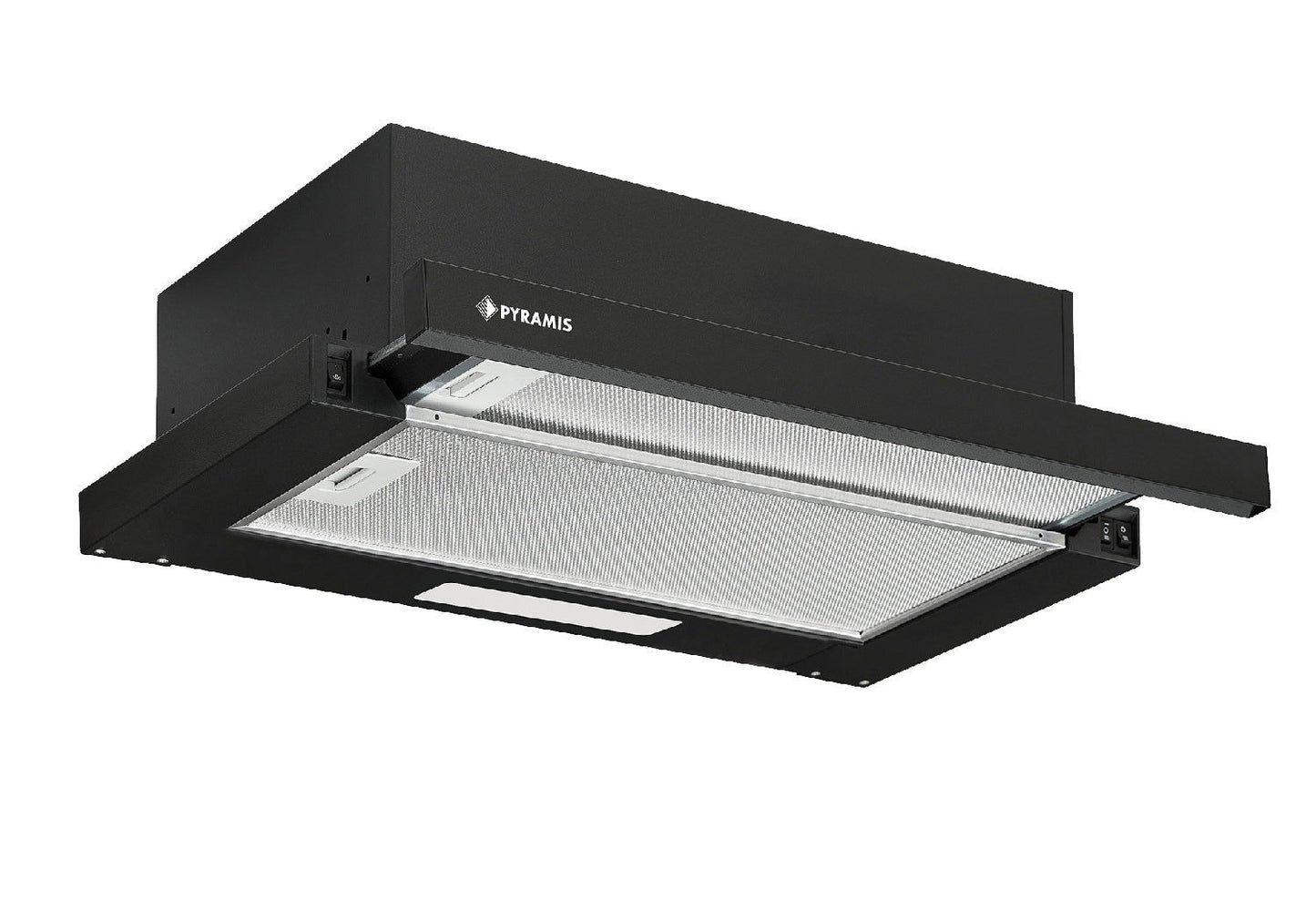 Hota telescopica Pyramis ECO SLIDING 1350, 2 motoare, 400m³h, 60cm - EpicHome.ro