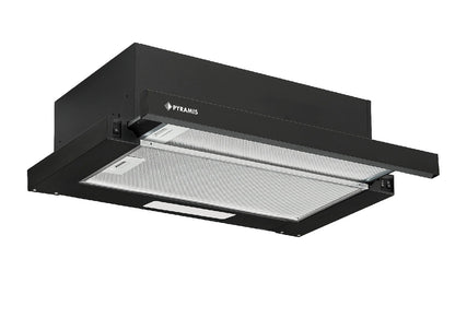 Hota telescopica Pyramis ECO SLIDING 1350, 2 motoare, 400m³h, 60cm - EpicHome.ro