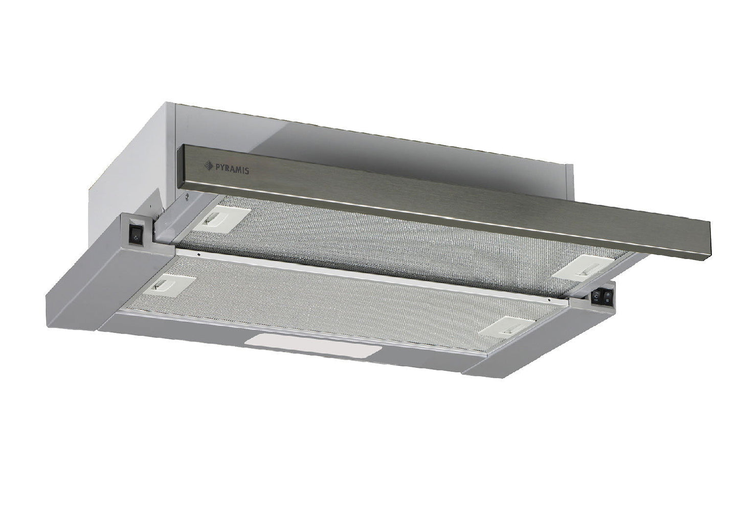 Hota telescopica Pyramis ECO SLIDING 1350, 2 motoare, 400m³h, 60cm - EpicHome.ro