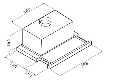 Hota telescopica Pyramis ELITELINE, 1 motor, 336m³h, 60cm - EpicHome.ro