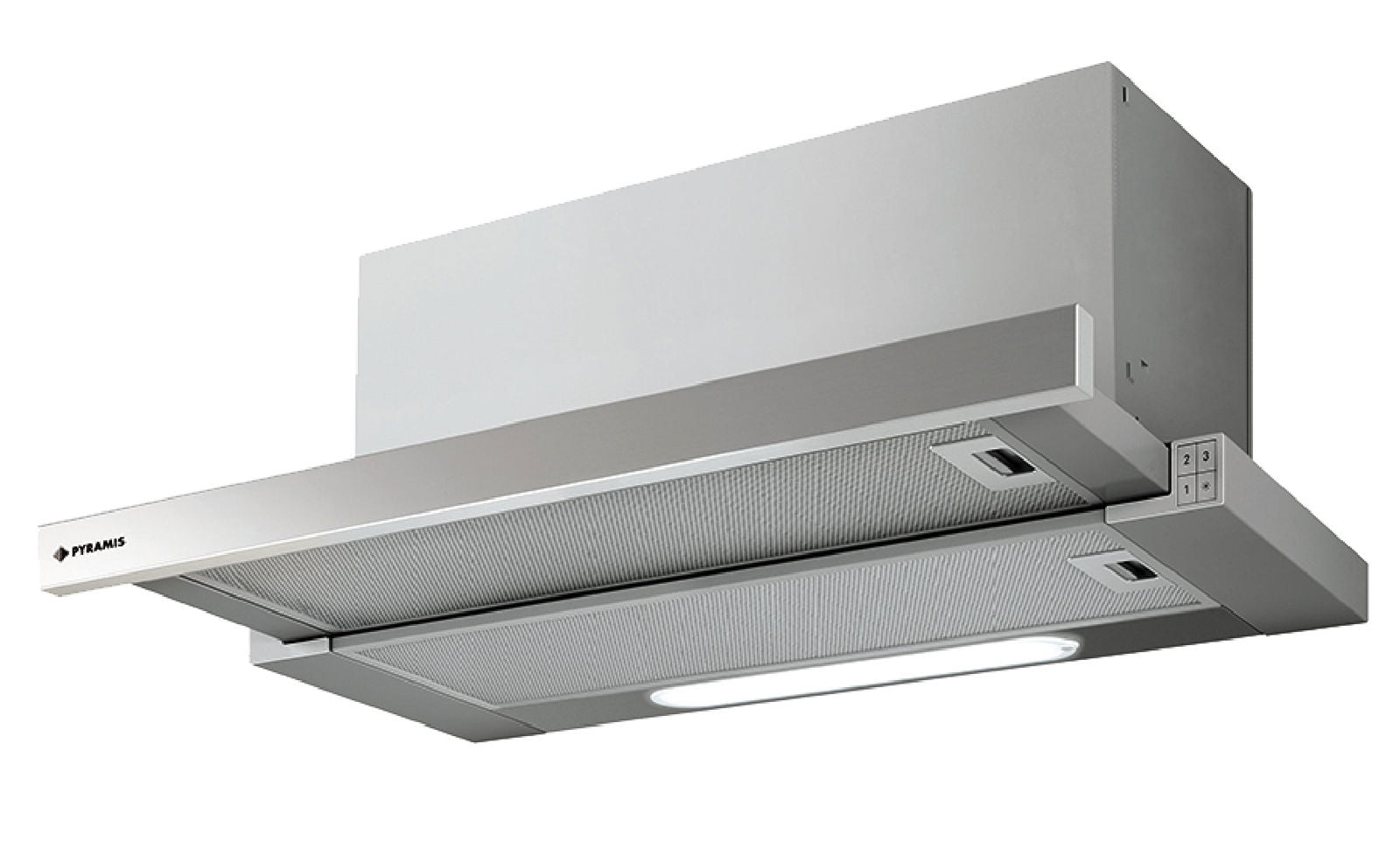 Hota telescopica Pyramis ELITELINE Inox, Turbo, 1 motor, 581m³h, 90cm - EpicHome.ro