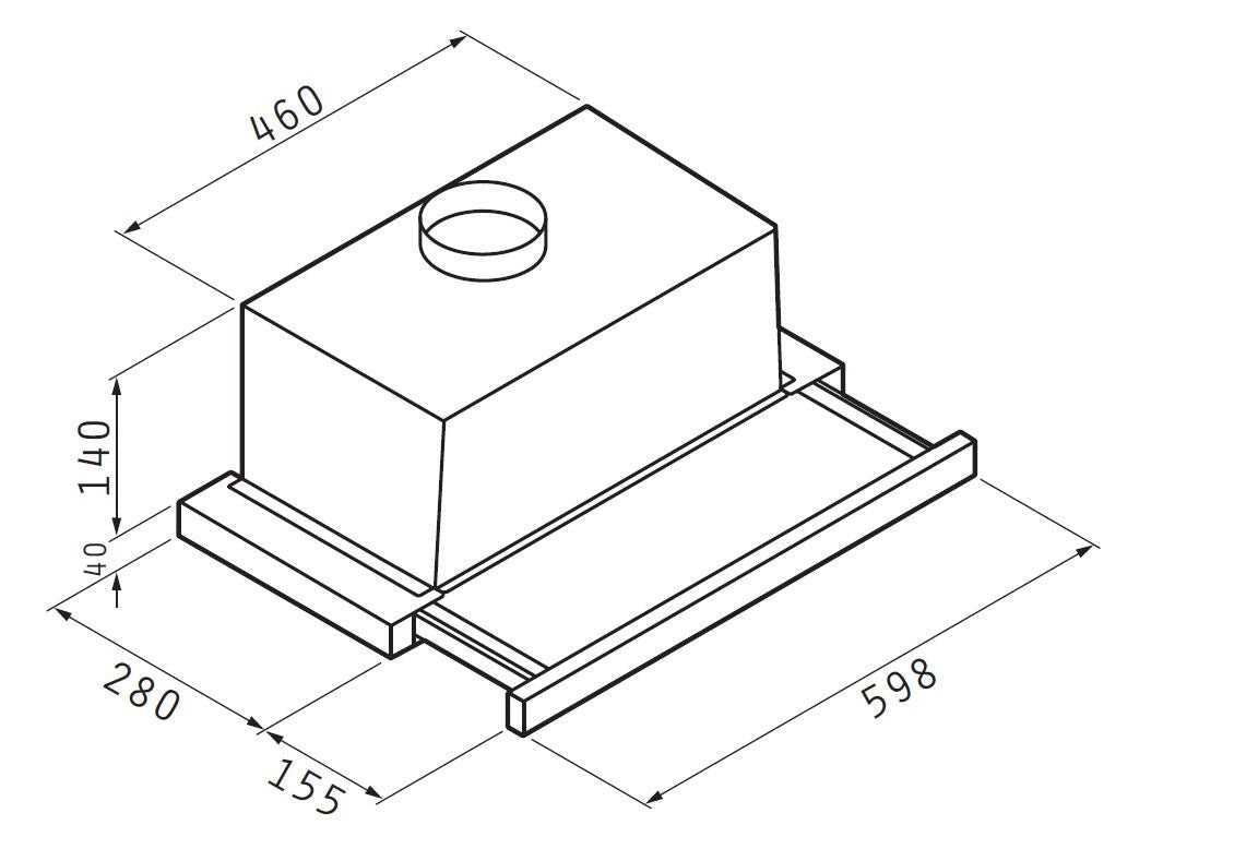 Hota telescopica Pyramis ELITELINE, Slim Turbo, 1 motor, 384m³h, 60cm - EpicHome.ro