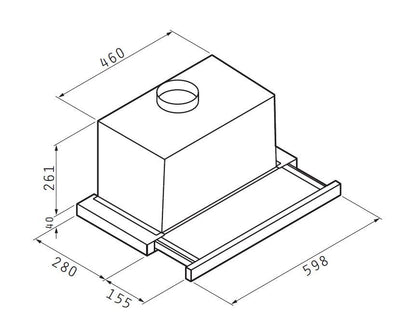 Hota telescopica Pyramis ELITELINE, Turbo, 1 motor, 581m³h, 60cm - EpicHome.ro