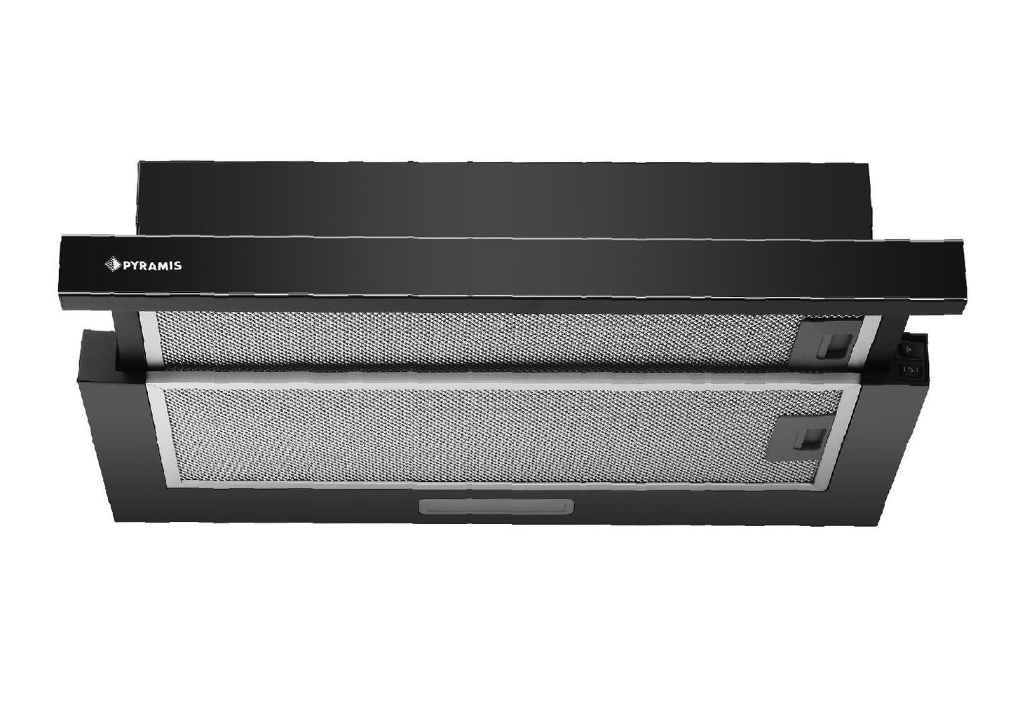 Hota telescopica Pyramis MDER Power Glass, 1 motor, 409m³h, 60cm - EpicHome.ro