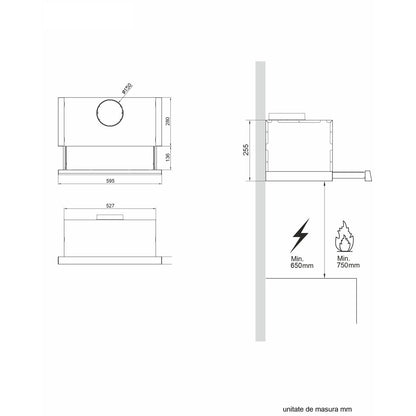Hota telescopica Pyramis Premium Power MDT, Soft Touch, Inox, 1 motor Turbo, 573m³h, 60cm - EpicHome.ro