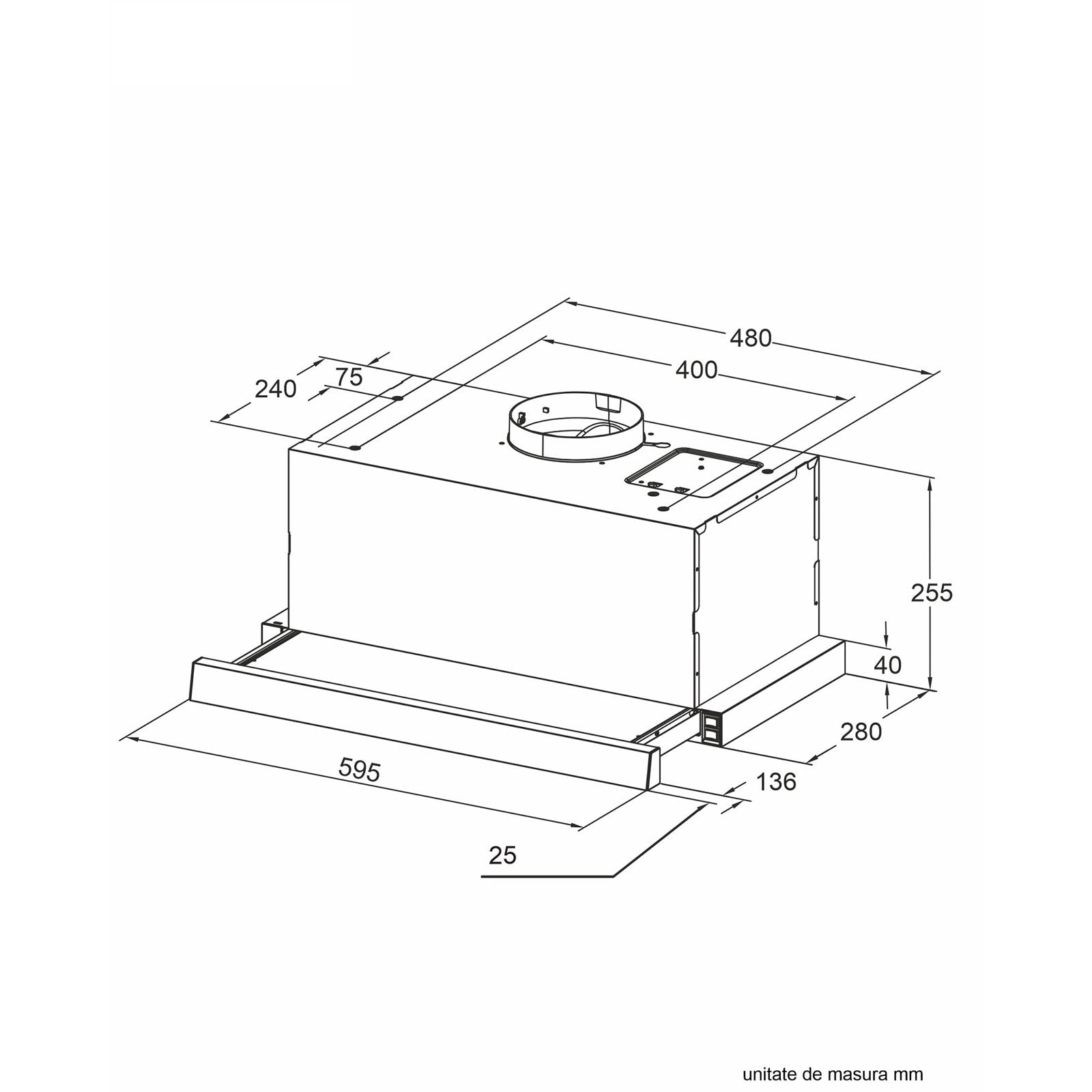 Hota telescopica Pyramis Premium Power MDT TRC, 1 motor Turbo, Full Black Glass, 597m³h, 60cm - EpicHome.ro
