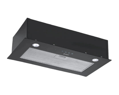 Hota total incorporabila Pyramis Full Black Glass, 1 motor, Timer, Touch control, 420m³h - EpicHome.ro