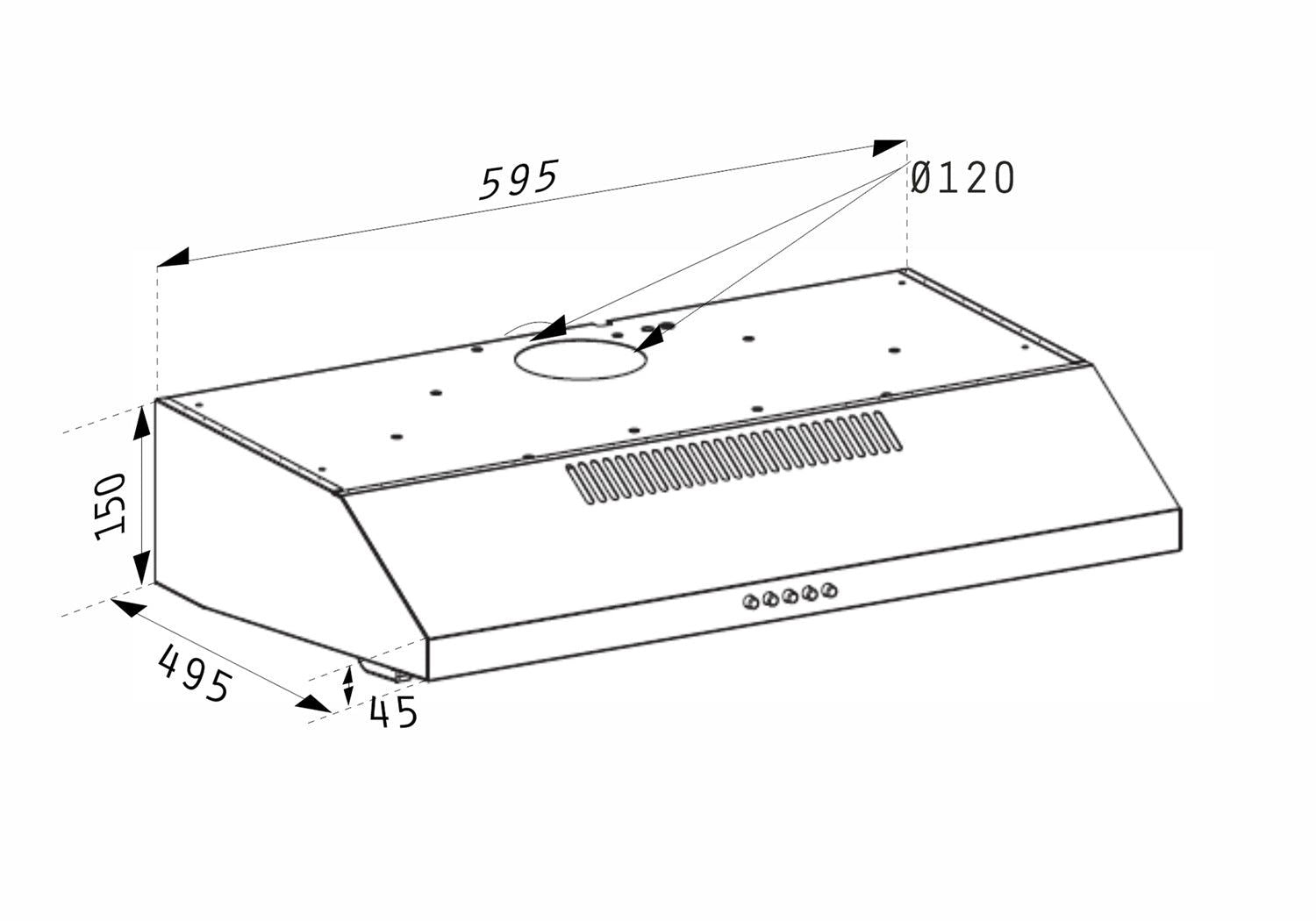 Hota traditionala Pyramis ATC2, 2 motoare, 297m³h, 60cm - EpicHome.ro