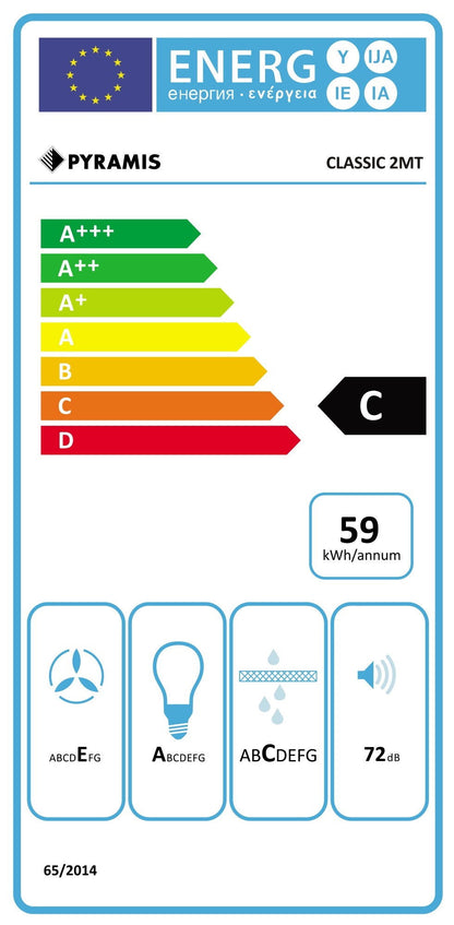 Hota traditionala Pyramis ATC2, 2 motoare, 297m³h, 60cm - EpicHome.ro
