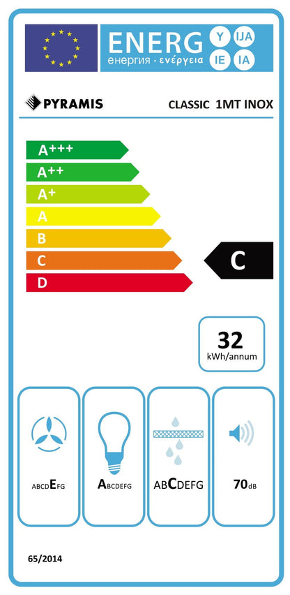 Hota traditionala Pyramis ATCG1, 1 motor, 134m³h, 60cm - EpicHome.ro