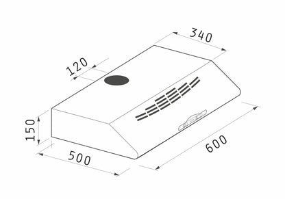 Hota traditionala Pyramis ECO Classico 2MT, 2 motoare, 400m³h, 60cm - EpicHome.ro