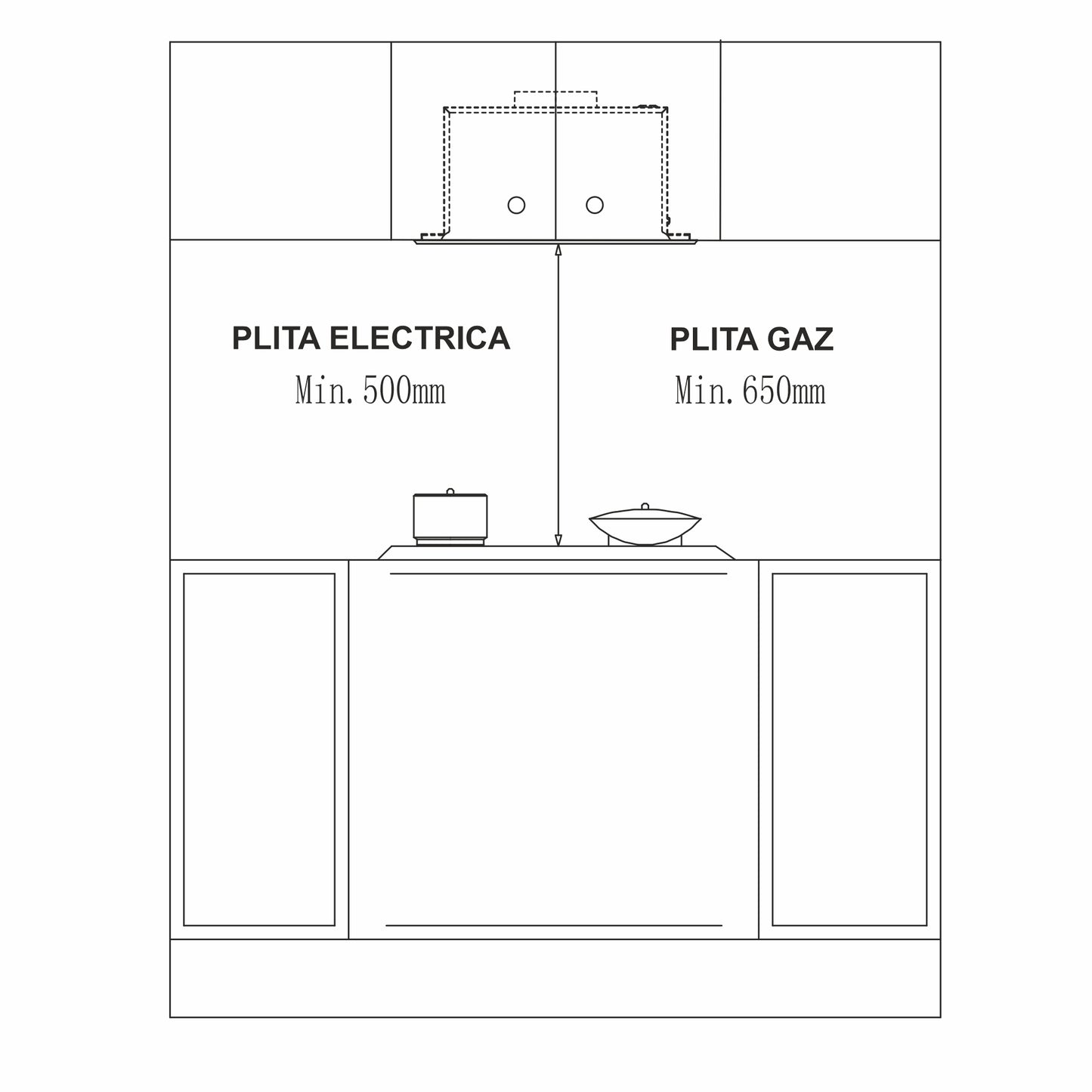 Hota total incorporabila Pyramis MD, 1 motor, putere de absorbtie maxima 618mc/h, 70cm, Touch control, finisaj inox
