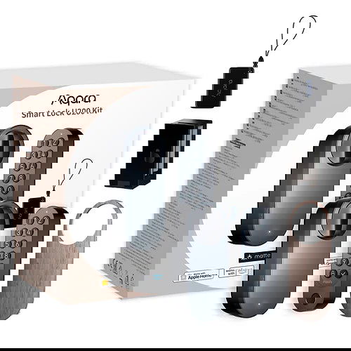 Incuietoare Yala inteligenta Aqara U200 Kit, neagra, Apple HomeKit - EpicHome