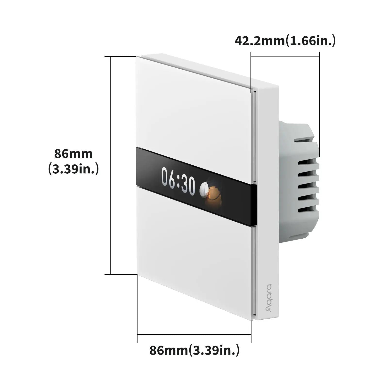 Intrerupator inteligent ‎Aqara Display Switch V1, 2 canale, Zigbee - EpicHome