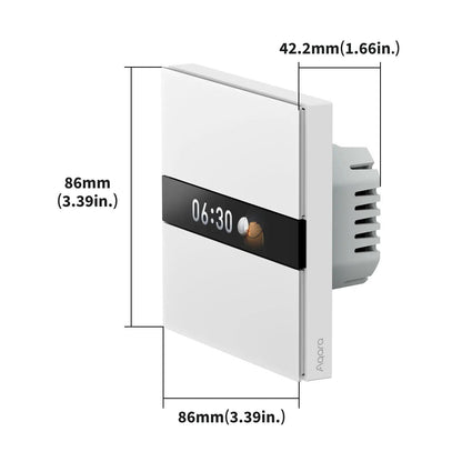 Intrerupator inteligent ‎Aqara Display Switch V1, 2 canale, Zigbee - EpicHome