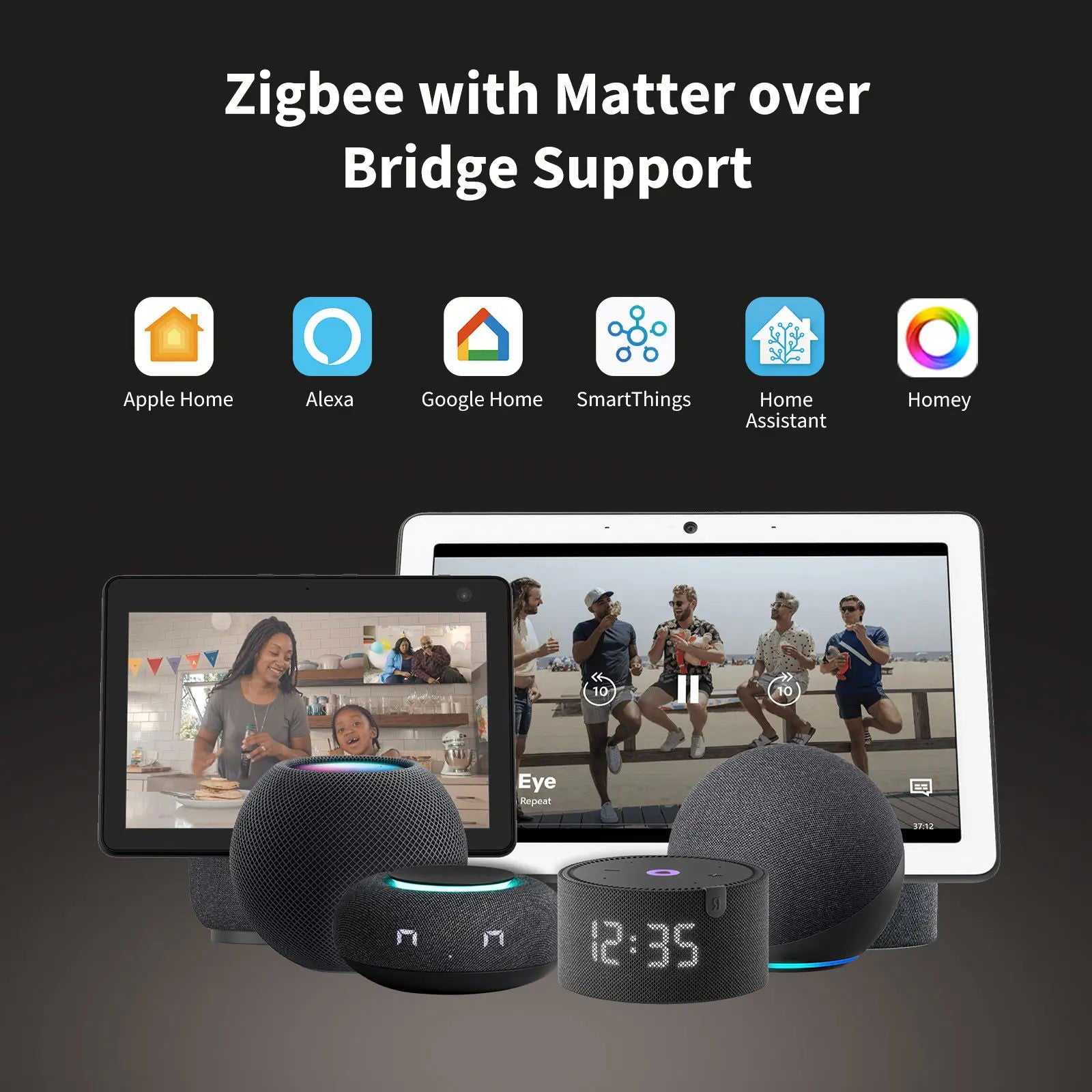 Intrerupator inteligent ‎Aqara Display Switch V1, 2 canale, Zigbee - EpicHome