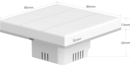 Intrerupator smart Sonoff T5-1C-86, Wireless cu full touch (1 canal), lumina LED 5A/1200W - EpicHome.ro