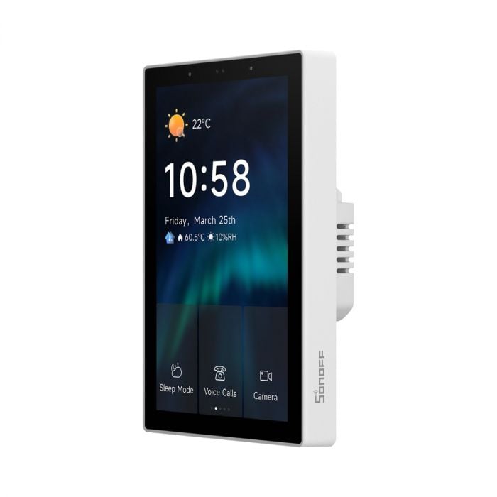 Intrerupator smart cu touch si functie termostat Sonoff NSPanel PRO 120, Hub Zigbee si Matter integrat, alb - EpicHome