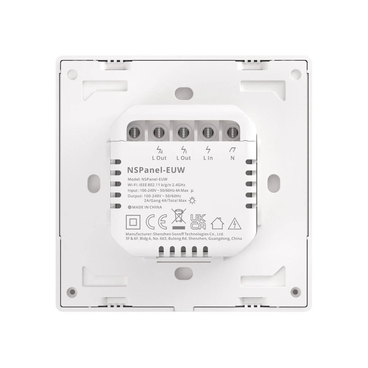 Intrerupator smart cu touch si functie termostat Sonoff NS Panel, Wireless, alb - EpicHome.ro