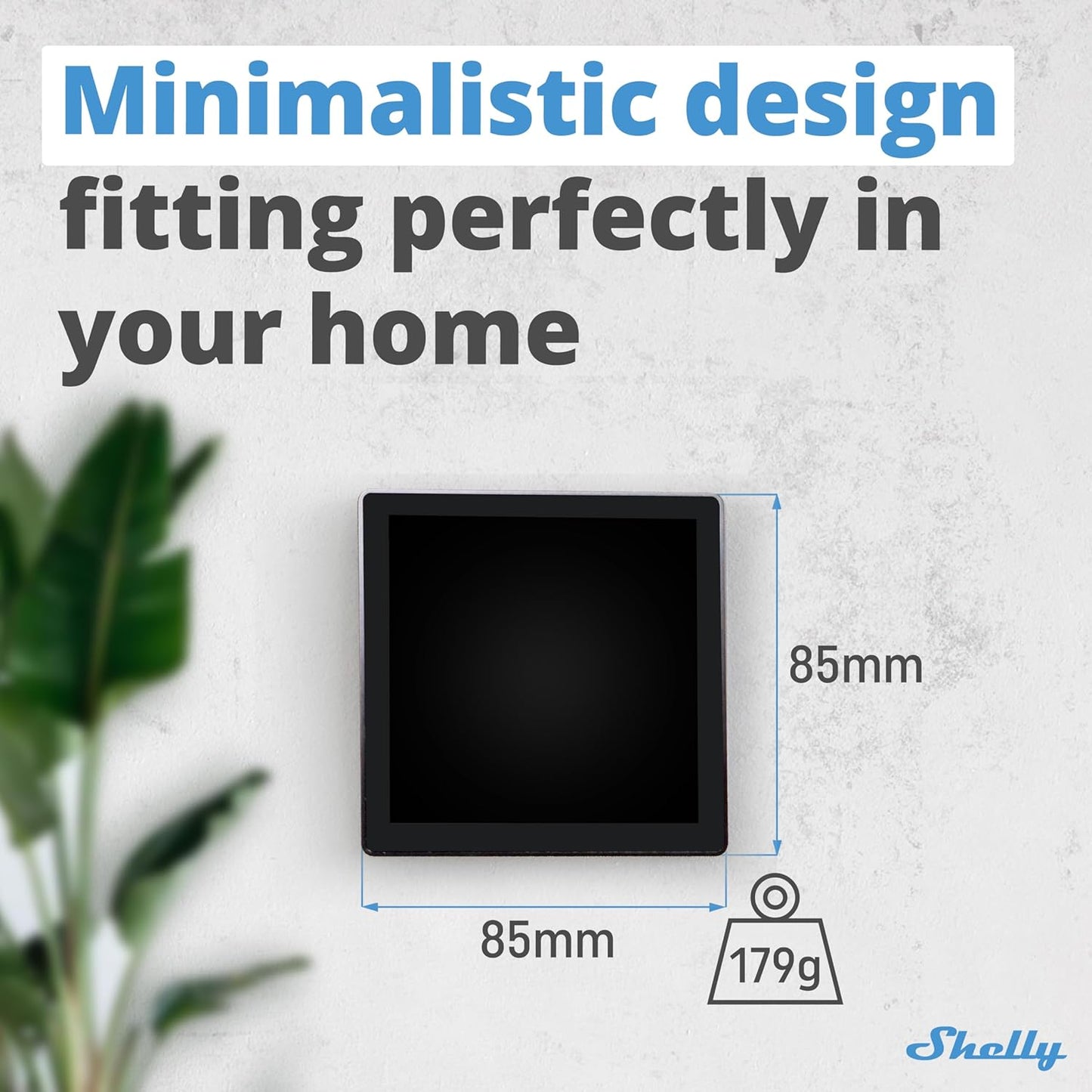 Intrerupator smart cu touchscreen Shelly Wall Display, Wi-Fi, Alb sau Negru, Bluetooth - EpicHome.ro