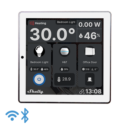 Intrerupator smart cu touchscreen Shelly Wall Display, Wi-Fi, Alb sau Negru, Bluetooth - EpicHome.ro