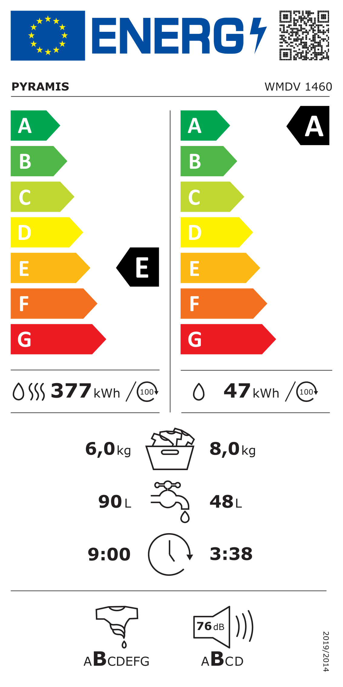 Masina de spalat rufe cu uscator Pyramis WMDV 1460DT2T - EpicHome